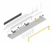 visualization of the construction of the entire bus stop platform
