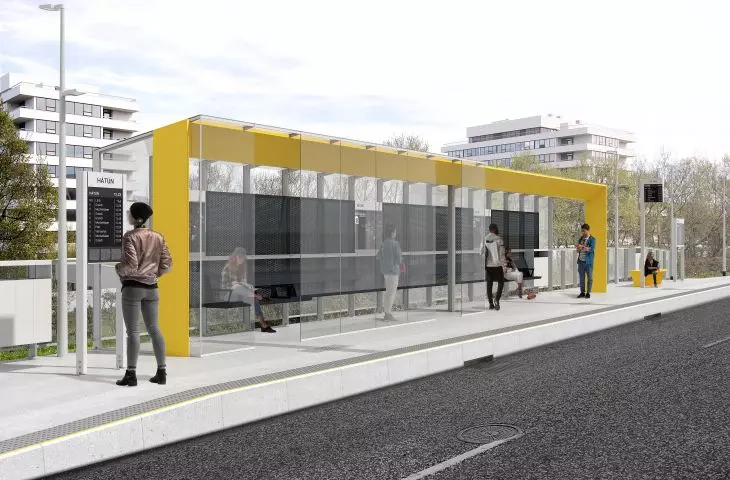 bus stop, visualization