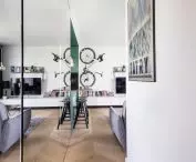View of the living room from the hallway