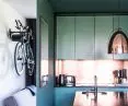Kitchen with copper elements 