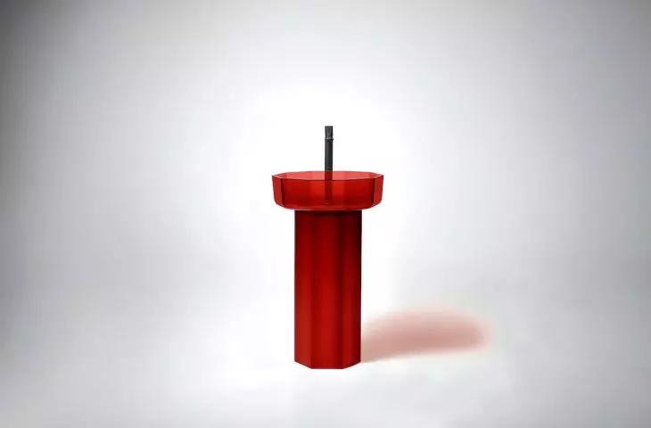 Opale washbasin red