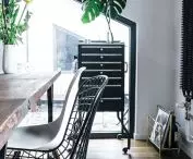 Greenery enlivens apartment space