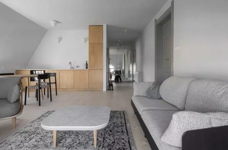 Living room with kitchen