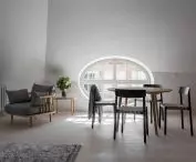 The furniture has been adjusted to the height of the window