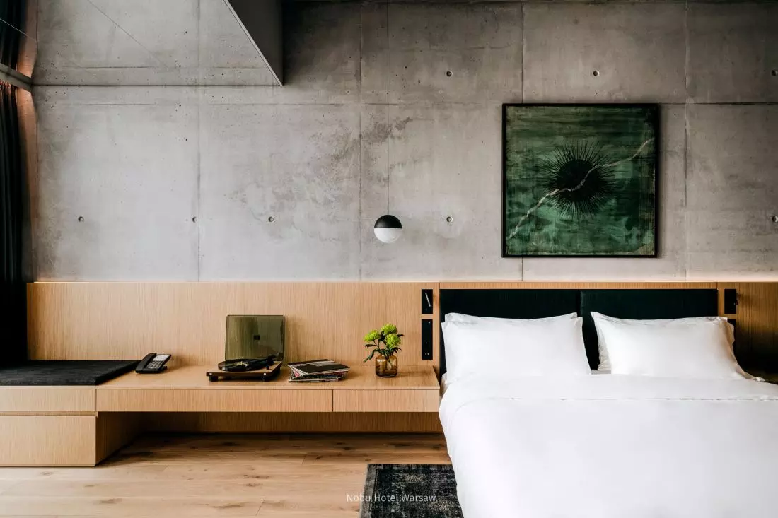 Nobu Hotel Warsaw.
Wnętrza hotelu Roberta De Niro