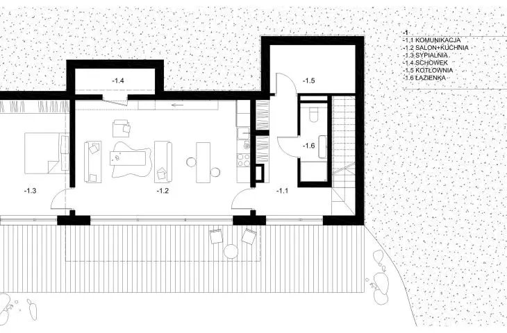 Forest house, floor plan -1