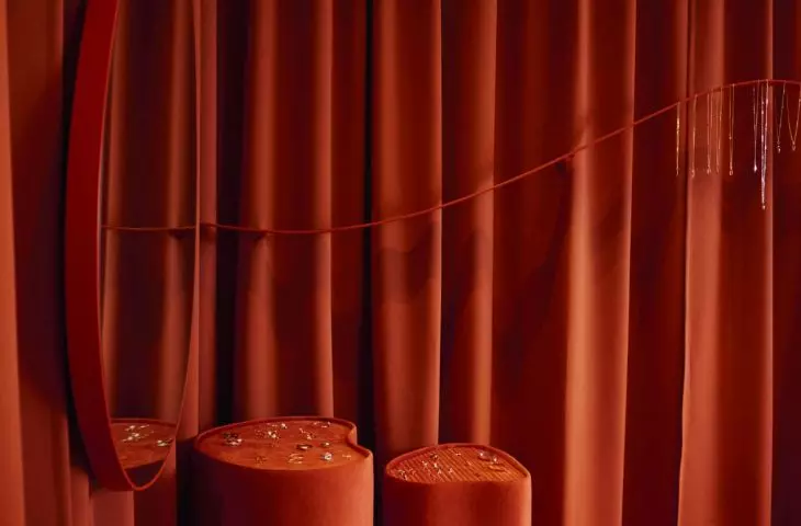 Velour curtains