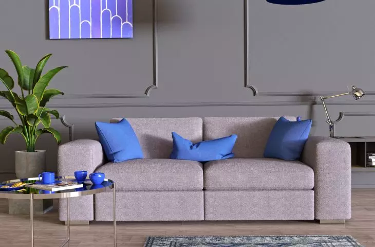 Sofa covered with PET fabric