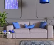 Sofa covered with PET fabric