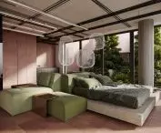 Apartment overlooking the greenery