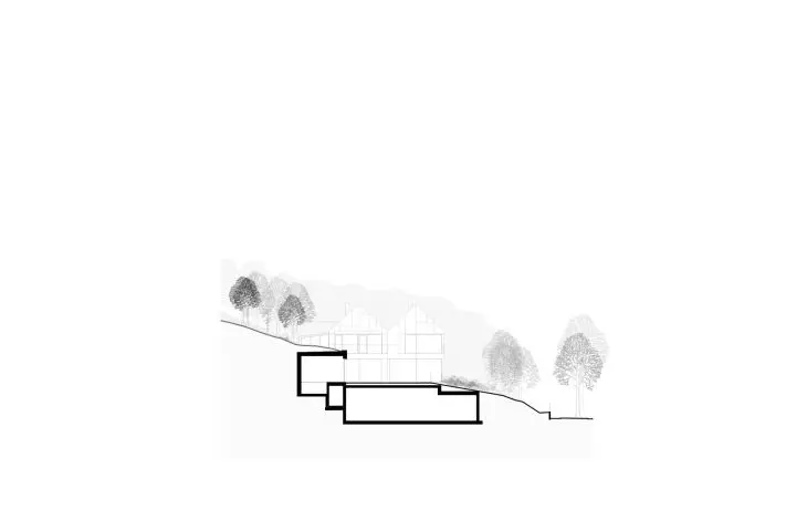 House on the boulevard, cross-section