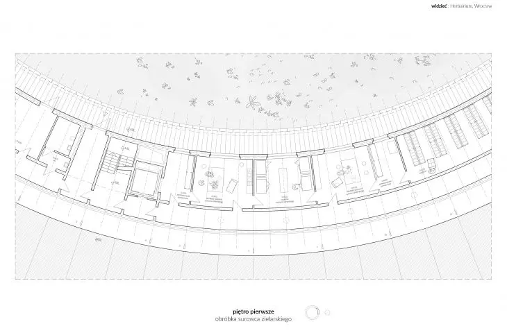 First floor - processing of raw herbal material