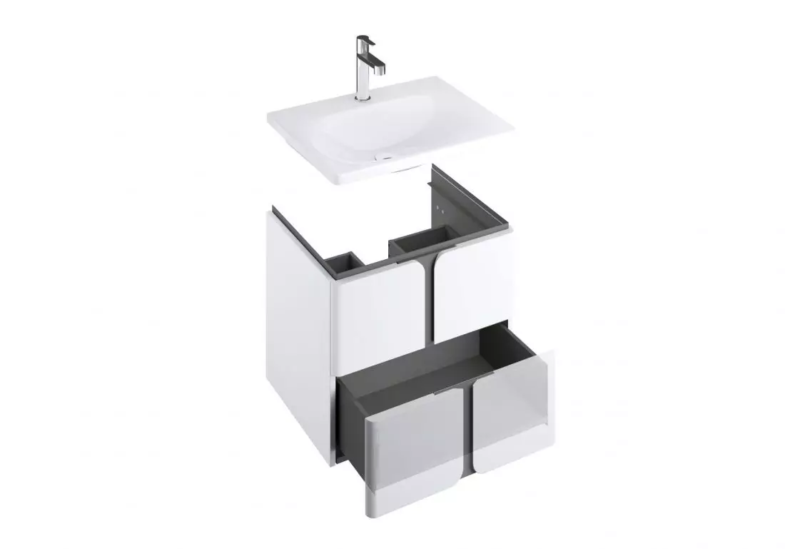 Balance - szafka zestawiona
z dedykowaną umywalką ceramiczną