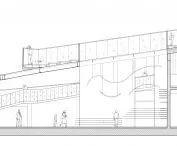 Flamingo Observation Center, cross-section