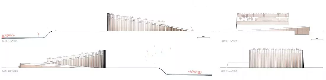 Elewacje Centrum
Obserwacji Flamingów