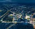 New center of Dabrowa Gornicza night view