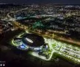 Wodny Park Tychy, widok nocą