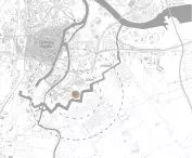 Location of the school on the city plan