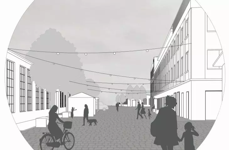 Schematic view of public space