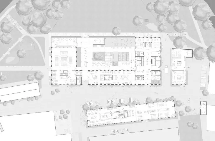 First floor plan of the entire establishment 