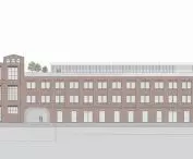 Western elevation of the foundation