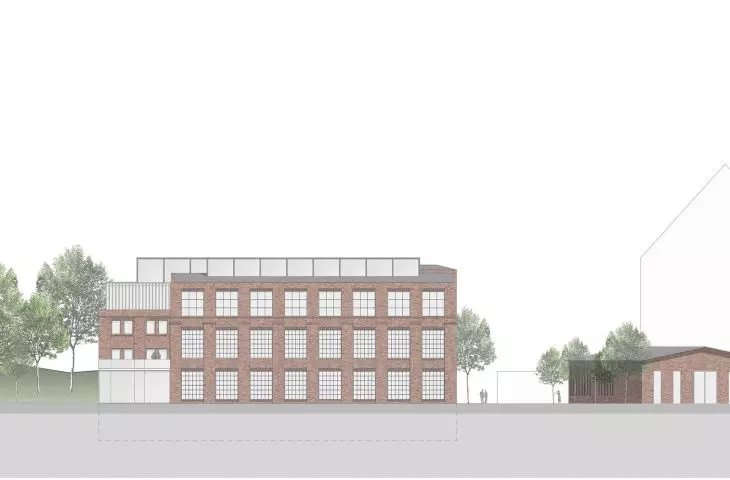 Northern elevation of the foundation