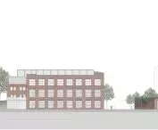 Northern elevation of the foundation