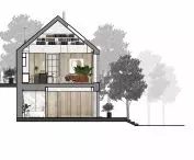 Multigenerational house, cross-section