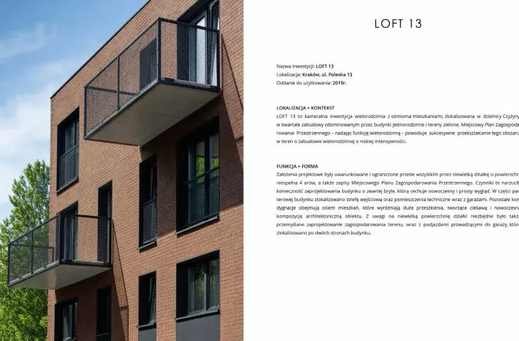 M07-Budynek mieszkalny wielorodzinny LOFT 13 w Krakowie