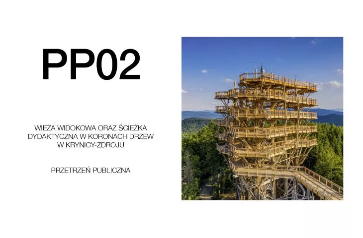 PP02-Wieża widokowa oraz ścieżka dydaktyczna w koronach drzew w Krynicy-Zdroju