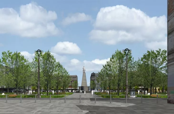 wizualizacja przebudowy placu Wolności