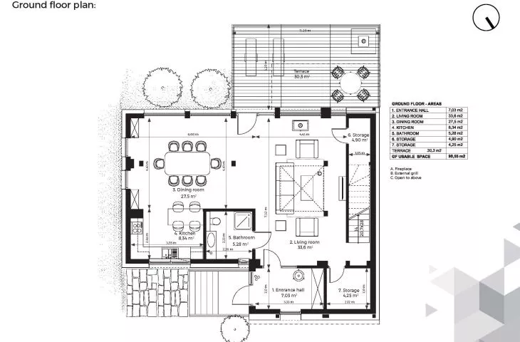 Projekt Euro Home, rzut parteru koncepcja