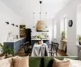 Dining room and kitchen interior