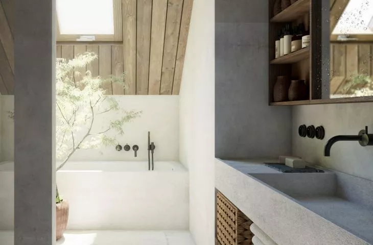 bathroom on the first floor