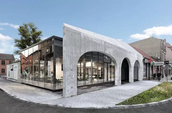 Visualization of the facility from Kosciuszko Street
