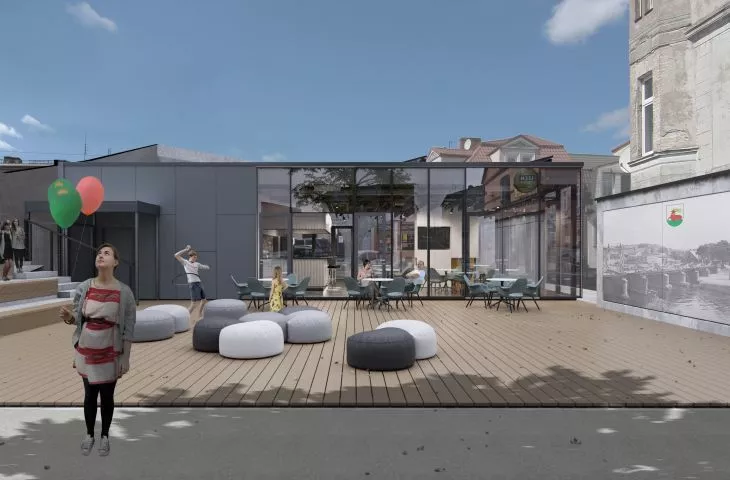 Square intended for cultural activities
