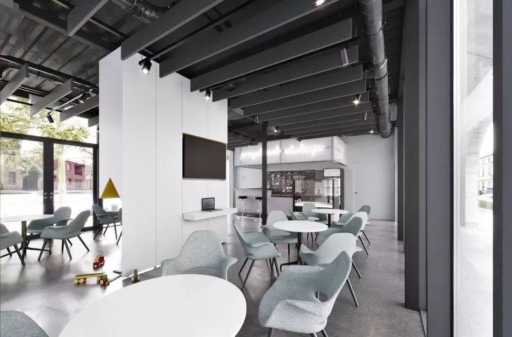 Interior of the cafe