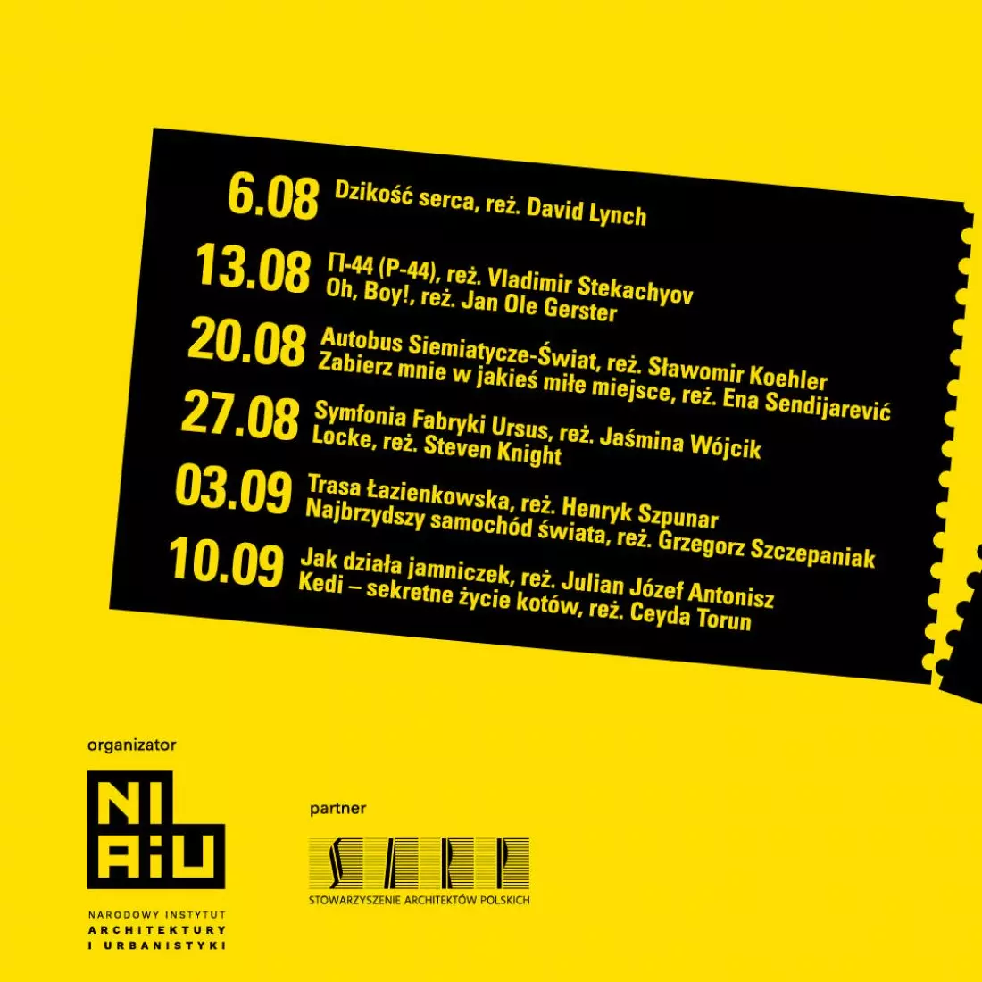 program cyklu seansów filmowych