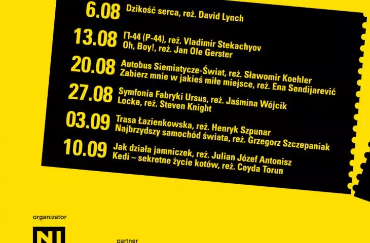 program of the series of film screenings