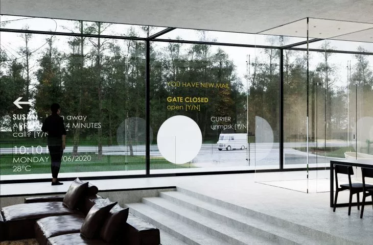 House Wide Shut, information displayed on walls