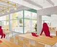 przestrzeń coworkingowa z otwartym audytorium i pomieszczeniami konferencyjnymi, projekt 2019