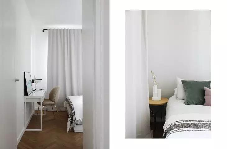 Sypialnia warszawskiego mieszkania