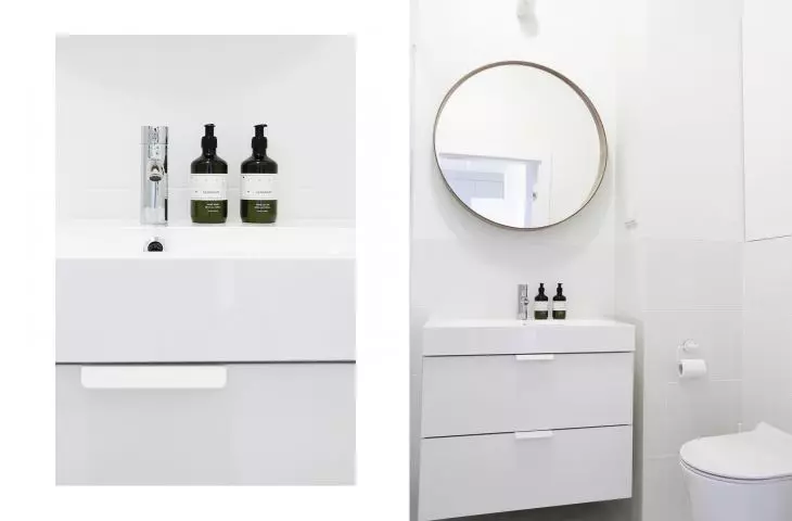 White bathroom interior
