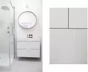 Białe wykończenie łazienki