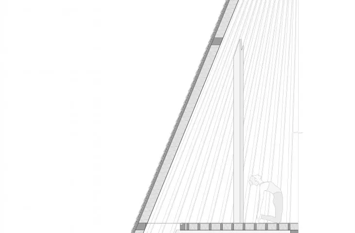 Detail and cross-section of the cabin