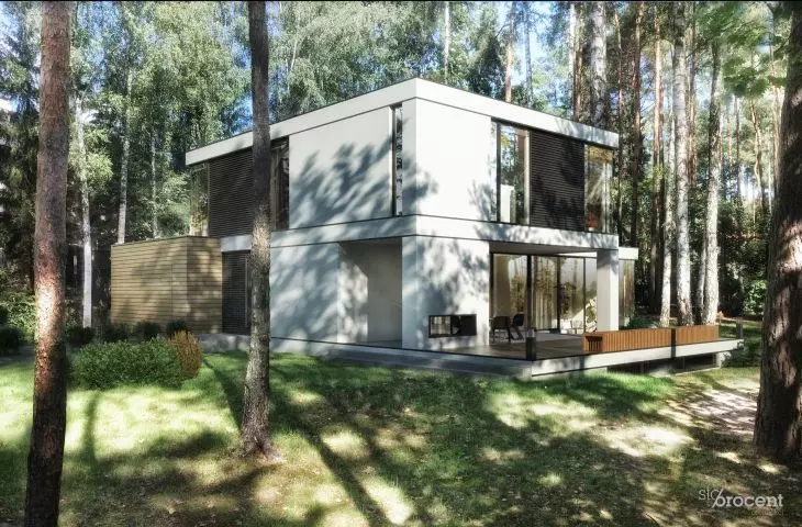 Dom R, prosta bryła
