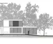 House R, south elevation
