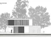 House R, east elevation