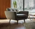 living room overlooking the forest