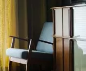 The interior of the house is inspired by mid-20th century design